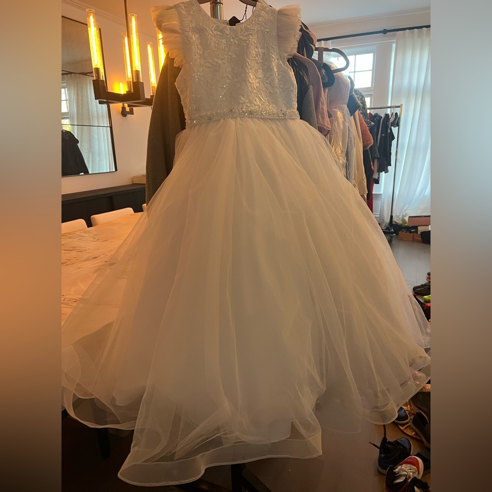 White bridesmaid or communion dress worn ones almost as new